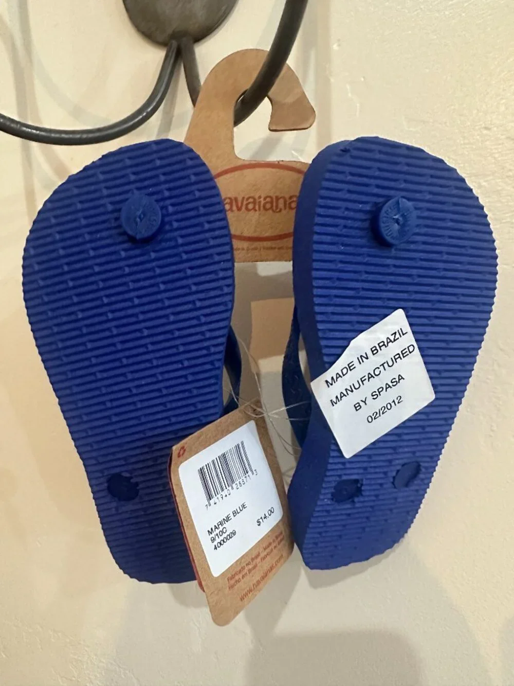 NWT Havaianas Tops Kids Marine Blue Top Flip Flops Sandal Deadstock